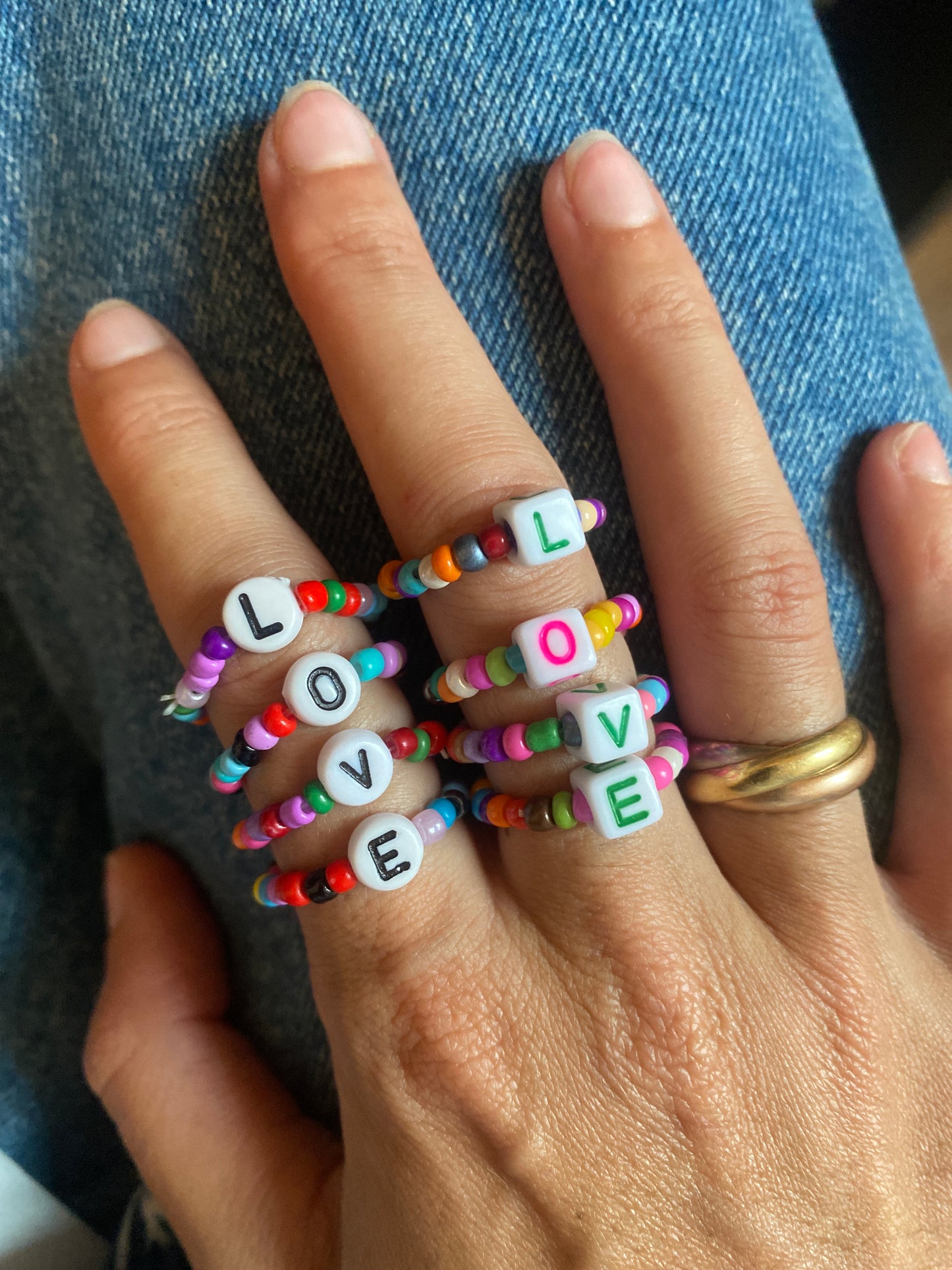 Bagues || perles || LOVE
