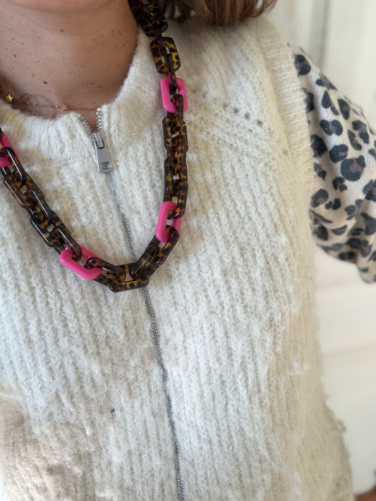 Collier ⟩ TWIGGY léopard