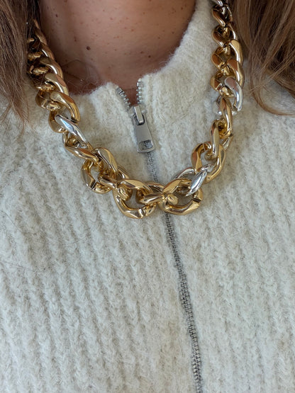 Collier ⟩ TWIGGY gold&silv